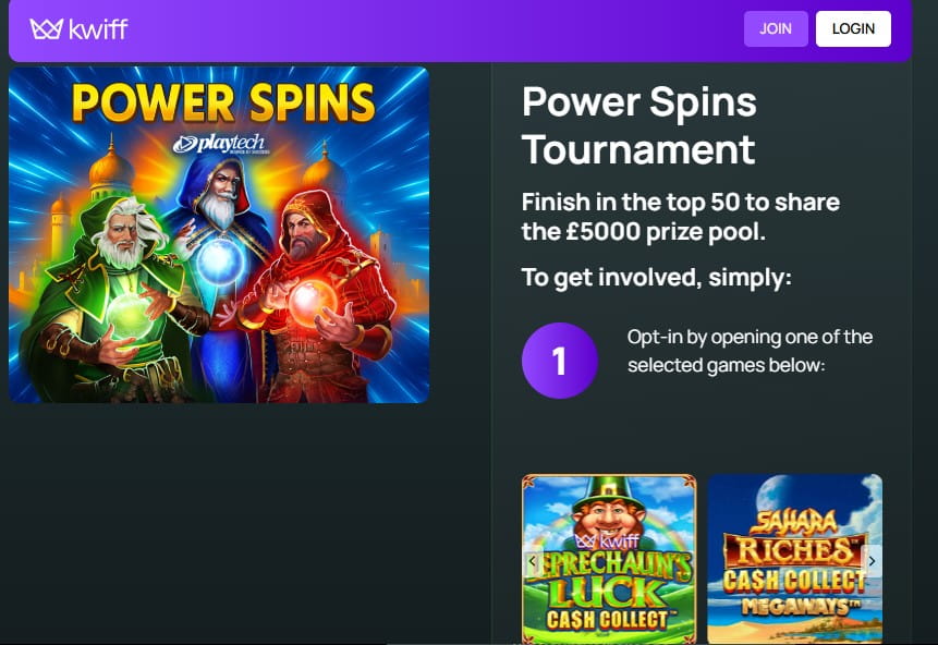 kwiff power spins