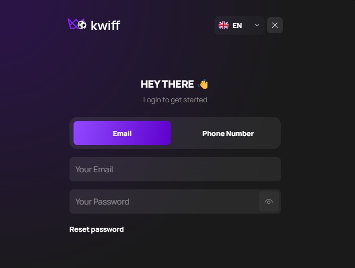 kwiff login