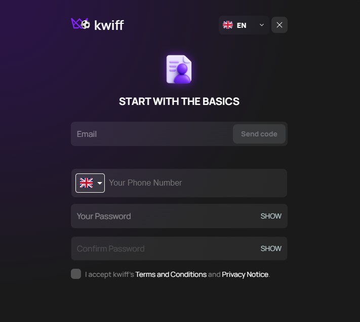 kwiff register